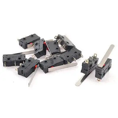 

10 Pcs Micro Limit Switch Long Lever Arm Subminiature SPDT Snap Type LOT