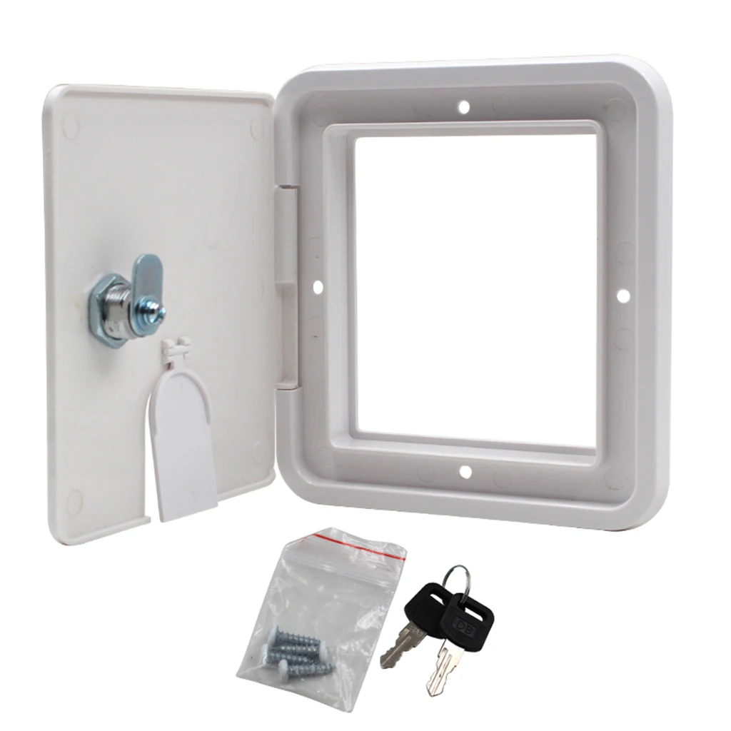 Heavy Duty Electric Cable Hatch RV Electric Cord Protect Case – White RV Camper Electric Cord Cover - 6.9 x 1.4 Inch Square