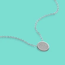 925 Серебряное ожерелье для женщин Минималистичная круглая подвеска цепочка для ключицы цельное серебро не выцветает женское серебряное ювелирное изделие