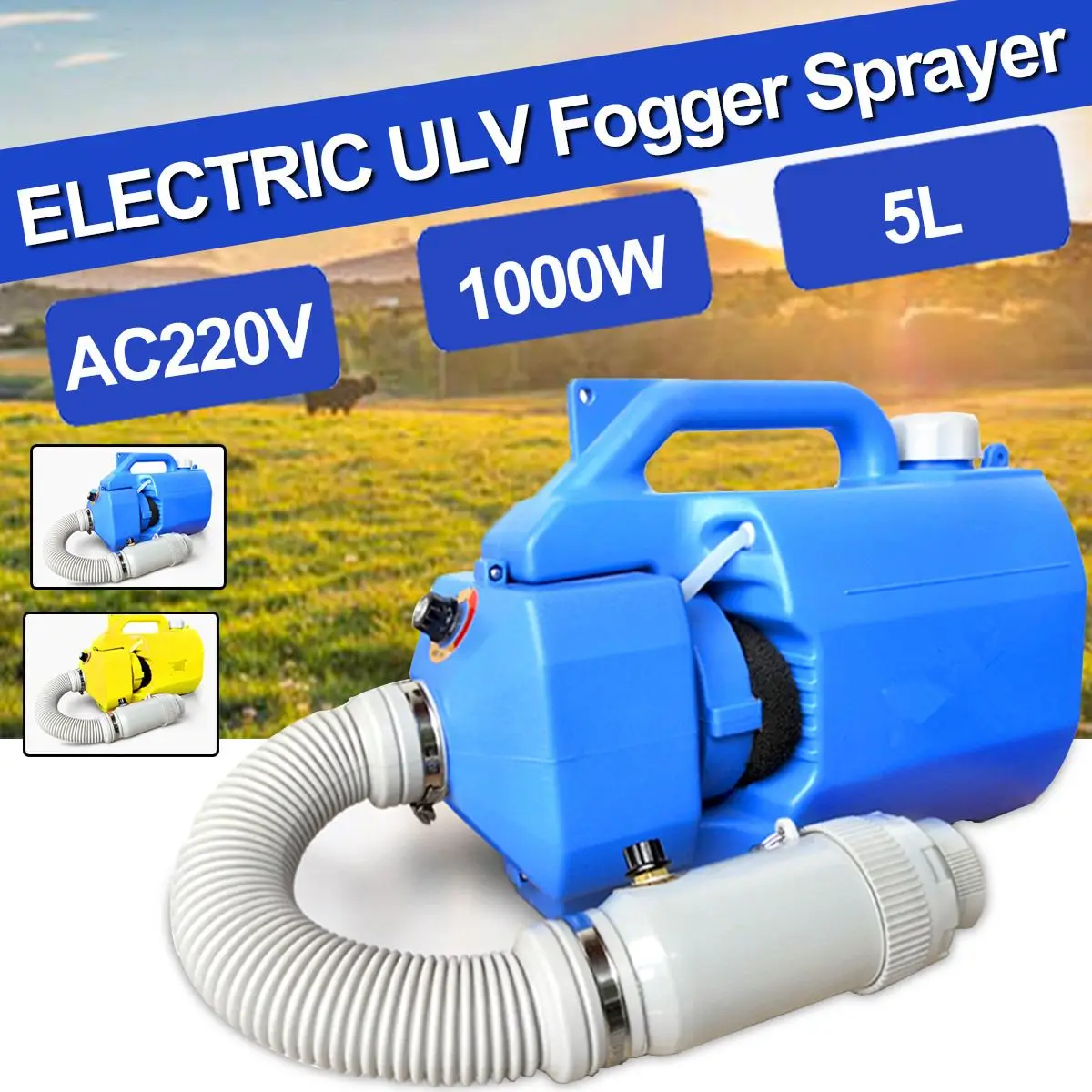 

5L 1000W Electric ULV Fogger Ultra Capacity Sprayer Mosquito Killer Disinfection Machine Insecticide Atomizer Intelligent Fogger