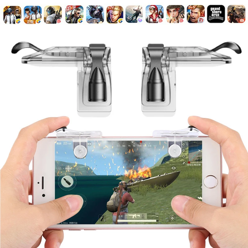 New F2 Mobile Gaming Controller Joystick With Shooting Trigger Buttons For IOS And Android Phone Gamepad PUBG Call Of Duty