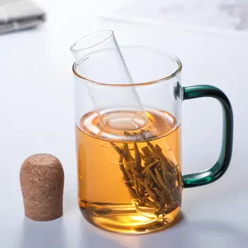 

Transparent Tea Leak Heat-Resistant Glass Tea Maker Tea Filter Tea Cup Thickened Tea Infusion Set Kitchen Infusion Glass Large
