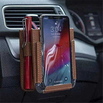 

2020 New High Quality Car Air Vent Storage Bag Multifunctional Auto Interior Pocket Holder Organizer for Mobilephone Pen Charger