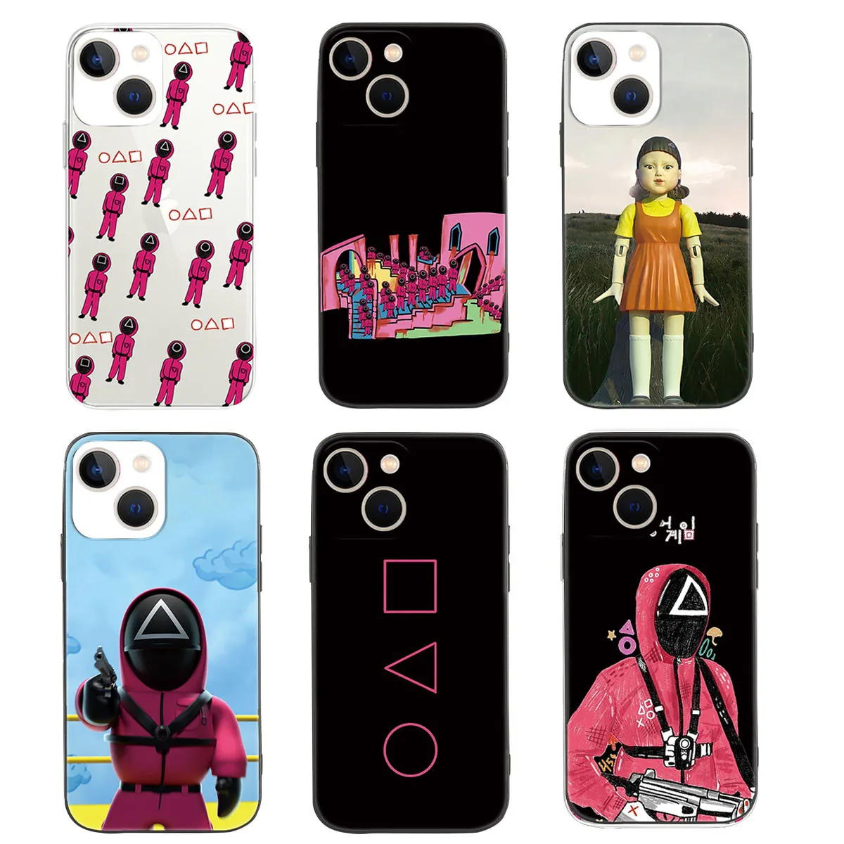 Tv Squid Game Print Phone Case For Iphone 13 Pro Black Trend Coque Luxury Etui Pretty Ultra Hy-brid Tpu Cover #3 | Дом и сад
