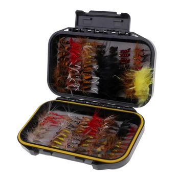 

100pcs Fly Fishing Lure Colorful Wet / Dry Simulation Flies Butterfly Baits