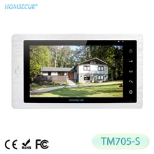 HOMSECUR 7 дюймов цветной экран дверной монитор телефона TM705-S для HDW серии домофон системы