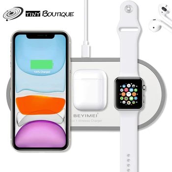 

3 in 1 Wireless Charger 10W Fast Wireless Charging Pad For iPhone 11/11Pro/X/XS/8 for Apple Watch Series 5 4 3 Airpods 1 2
