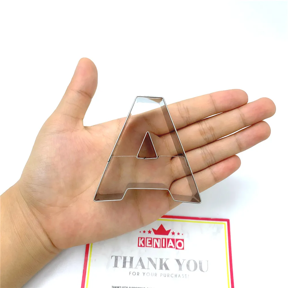 

KENIAO Letter A of Alphabe Cookie Cutter for Birthday Party - 6.3 x 6.1 cm - Biscuit / Fondant / Pastry Cutter - Stainless Steel