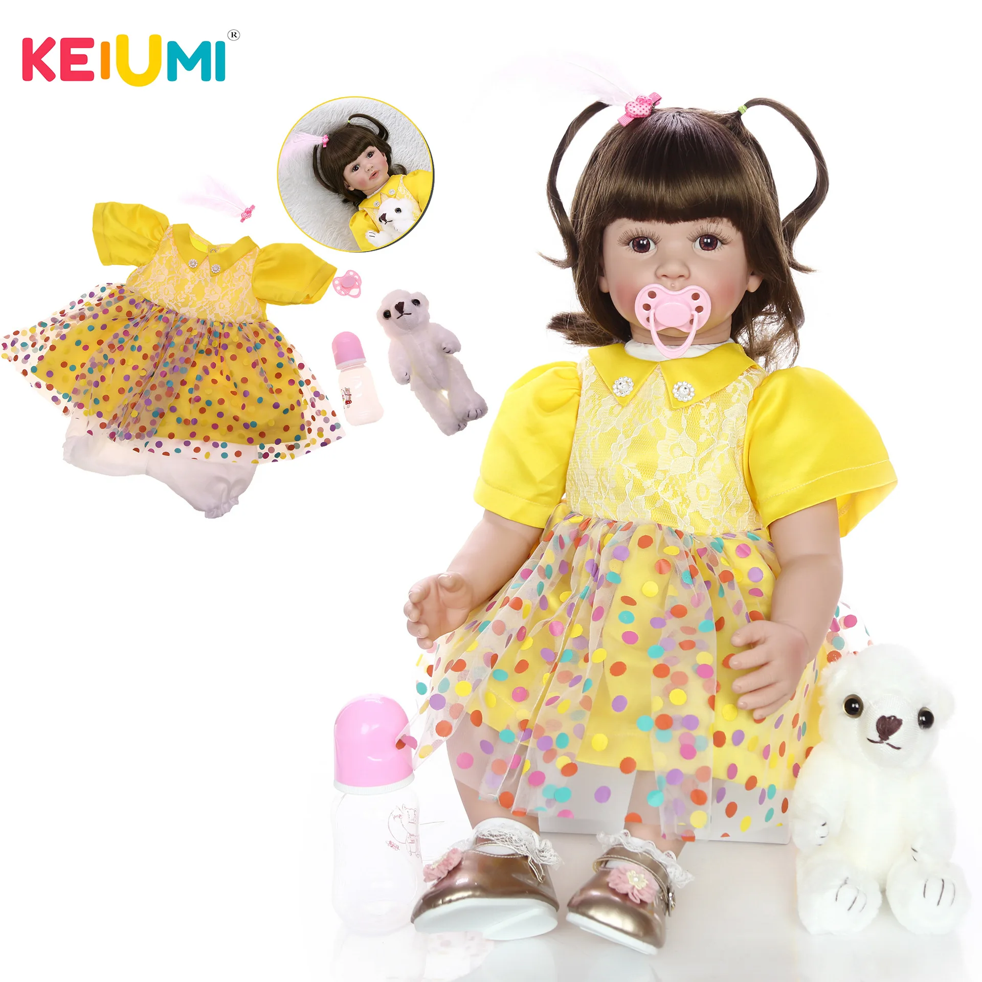 

Keiumi 24-Inch Reborn Baby Doll Reborn Baby Cloth Body Model Infant New Style