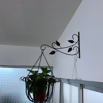 

2 Wrought Iron Wall Hanging Flower Pot Racks Hanging on the Wall Indoor Balcony Hanging Orchid Rack