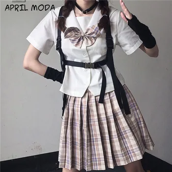 

Women Vintage Mini Pleated Skirt High Waist A-line Skirts 2020 Casual Retro Streetwear Skirts Bottoming Uniform Pleated Falda