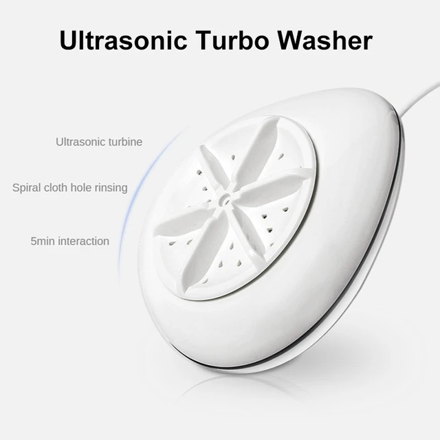 3 in 1 Mini Ultrasonic Washing Machine Portable Turbo Personal Rotating  Washer Convenient Travel Home Business Travel Washer - AliExpress