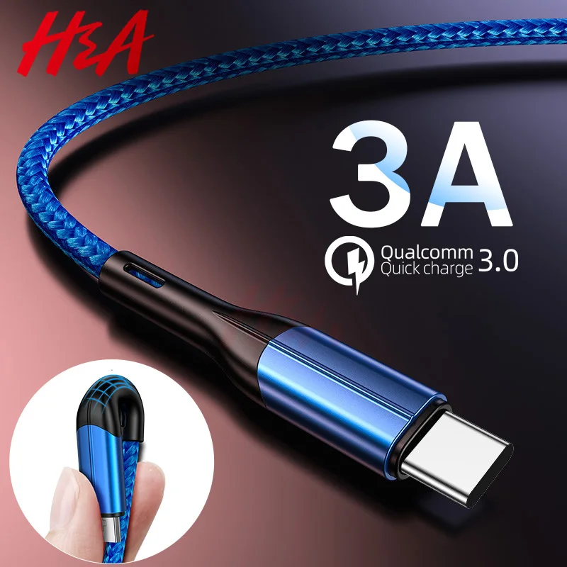 Кабель H & A USB Type C для xiaomi redmi k20 pro мобильный телефон кабель 3 0 А быстрая зарядка