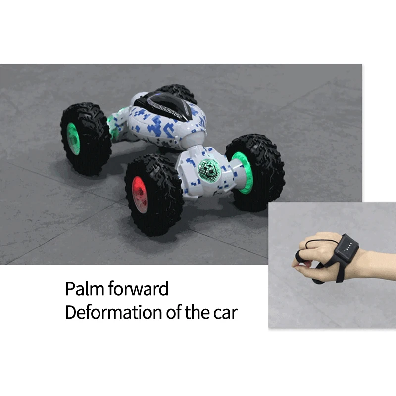 Трюк RC автомобиль игрушка жесты зондирования скручивание автомобиля, внедорожник игрушечные машинки Дети Рождественские подарки, двусторонний флип с светильник S