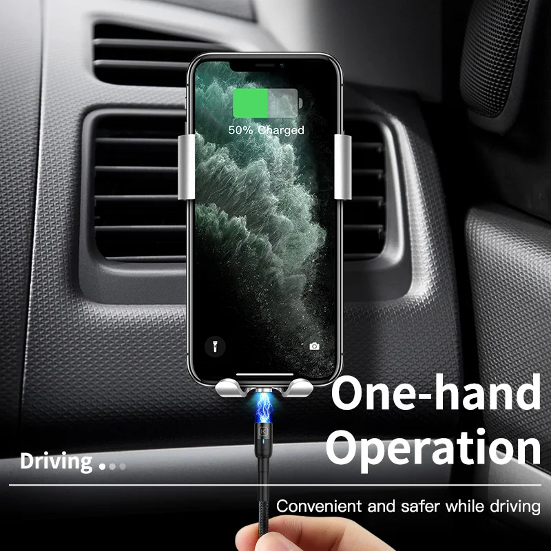 KUULAA Magnetic Micro USB Type C Cable For iPhone Xiaomi Android Mobile Phone Fast Charging USB Cable Magnet Charger Wire Cord