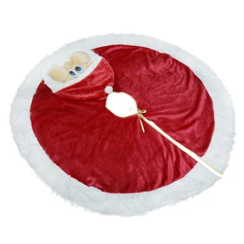

1pcs 120cm Christmas Plush Tree Skirt Apron New Year Xmas Tree Carpet Merry Christmas Decorations for Home Outdoor Party Decor