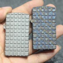 KSKJ 2 цвета клетчатый узор TC4 титановый сплав узкая керосиновая зажигалка