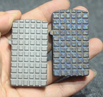 

KSKJ 2color Checkered pattern TC4 Titanium alloy narrow kerosene lighter