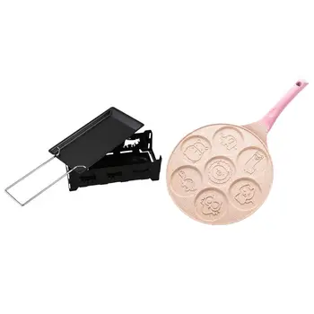

1 Set Non-Stick Cheese Raclette Baking Pan Baking Tray Tool & 1 Pcs Animal Face Pancake Pancake Omelette Pan