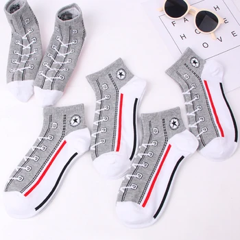 

2019 Fashion mens socks Unisex Comfortable canvas Cotton Youthful Style Socks Slippers Short Ankle Socks Fancinating Ankle Socks