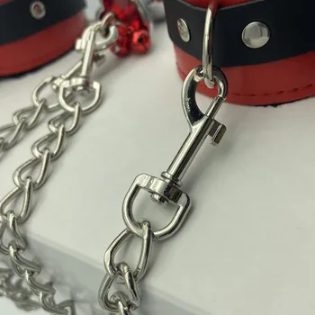 Sex Bondage kit of Bondage Wrist to Anal Plug Sex Toys with Metal Chain for Men Women Gay Bdsm Slave Handcuffs Strap SM Games 3