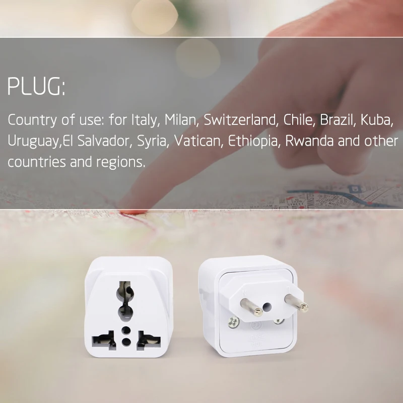 EU UK AU US To Italy Swiss plug Adapter AC Power Charger Converter Travel электрическая розетка 6A 250V|Адаптеры для