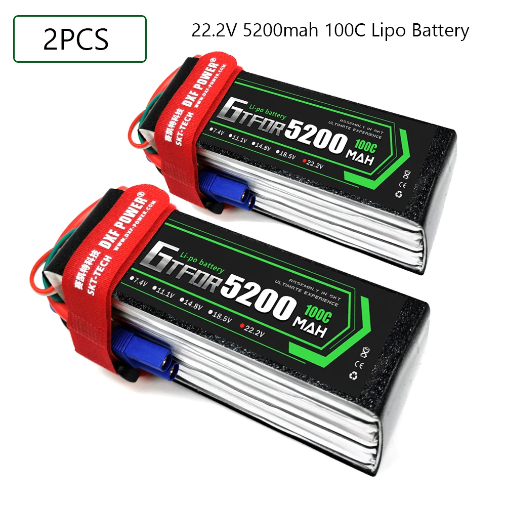 GTFDR Lipo батарея 22 2 V 5200MAH 100C 200C AKKU LiPo 6S Deans для грузовика fpv Дрон Rc Вертолет Лодка 1/8