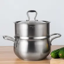18/10 кастрюля из нержавеющей стали, пароварка, Кастрюля со спуском пара, антипригарная Кастрюля, кухонный инструмент для приготовления пищи, кухонная посуда, плита, пельмень, еда 20 см(7,"