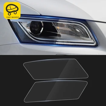 

CARMANGO For Audi Q5 B8 B9 2012-2017 Car Styling Headlight Front Light Film Protector Cover Trim Sticker Interior Accessories