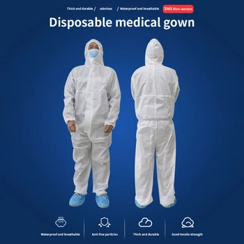 

Efficient Bacteriostasis KK-00896 One-piece Isolation Gown Disposable Coverall Suit Anti-fog Isolate The Virus Health Care PY