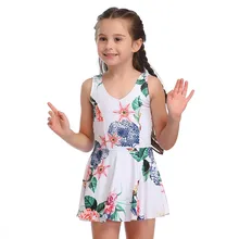 JAYCOSIN длинная консервативная юбка цветочный принт родитель-ребенок купальник(мама) принт из двух частей купальник Одинаковая одежда для плавания