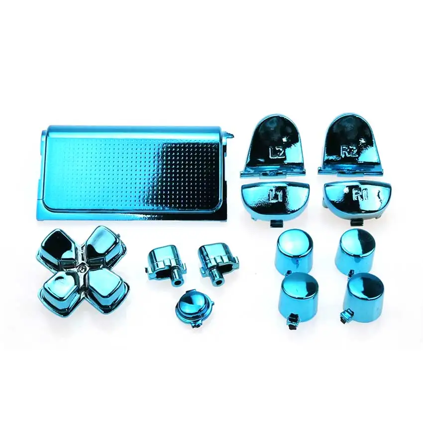 YuXi хром кнопки jdm/jds 001 011 D pad R1 L1 R2 L2 ABXY для Sony PS4 Dualshock 4 беспроводной