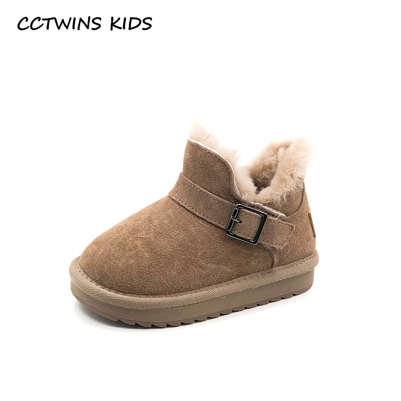 CCTWINS/детская обувь; коллекция года; модные зимние ботинки из натуральной кожи для девочек; Повседневная Теплая обувь для мальчиков; Мягкие короткие ботинки для детей; SNB046
