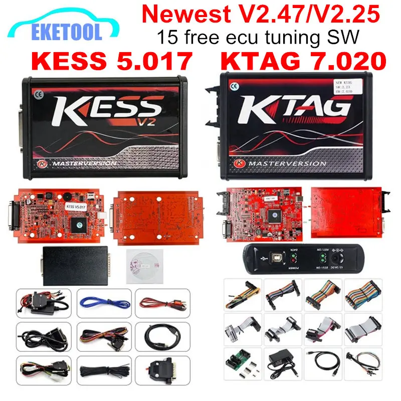 KESS V2.47 V5.017 K-Suite V2.47 EU онлайн Версия KTAG V7.020 K-TAG V2.25 KESS V5.017 ЭБУ Программирование неограниченное количество жетонов