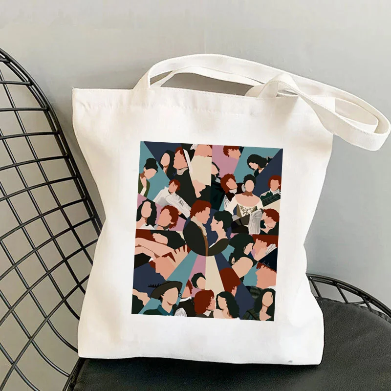 Shopper Dragonfly paper sassenach outlander Bag Harajuku women Shopping Bag Canvas Shopper Bag Tote Bag Shoulder Lady Bag