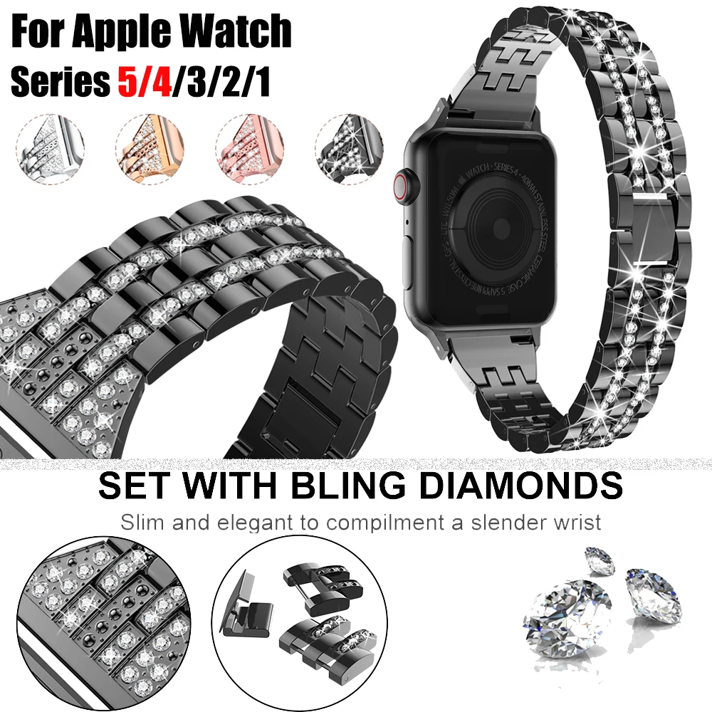 Браслет из нержавеющей стали для Apple Watch Band 5 4 3 2 1 44 мм 40 42 38 мм|Ремешки часов| |