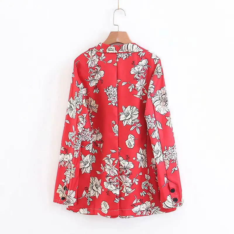 

2018 Western Style Spring And Summer WOMEN'S Dress New Style Floral Print Suit Jacket