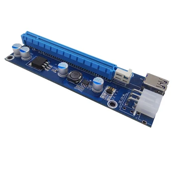 

Riser 60cm USB 3.0 PCI-E Express 1x to 16x Extender Riser Card Adapter SATA 6Pin Power Cable for Antminer Bitcoin Miner Mining