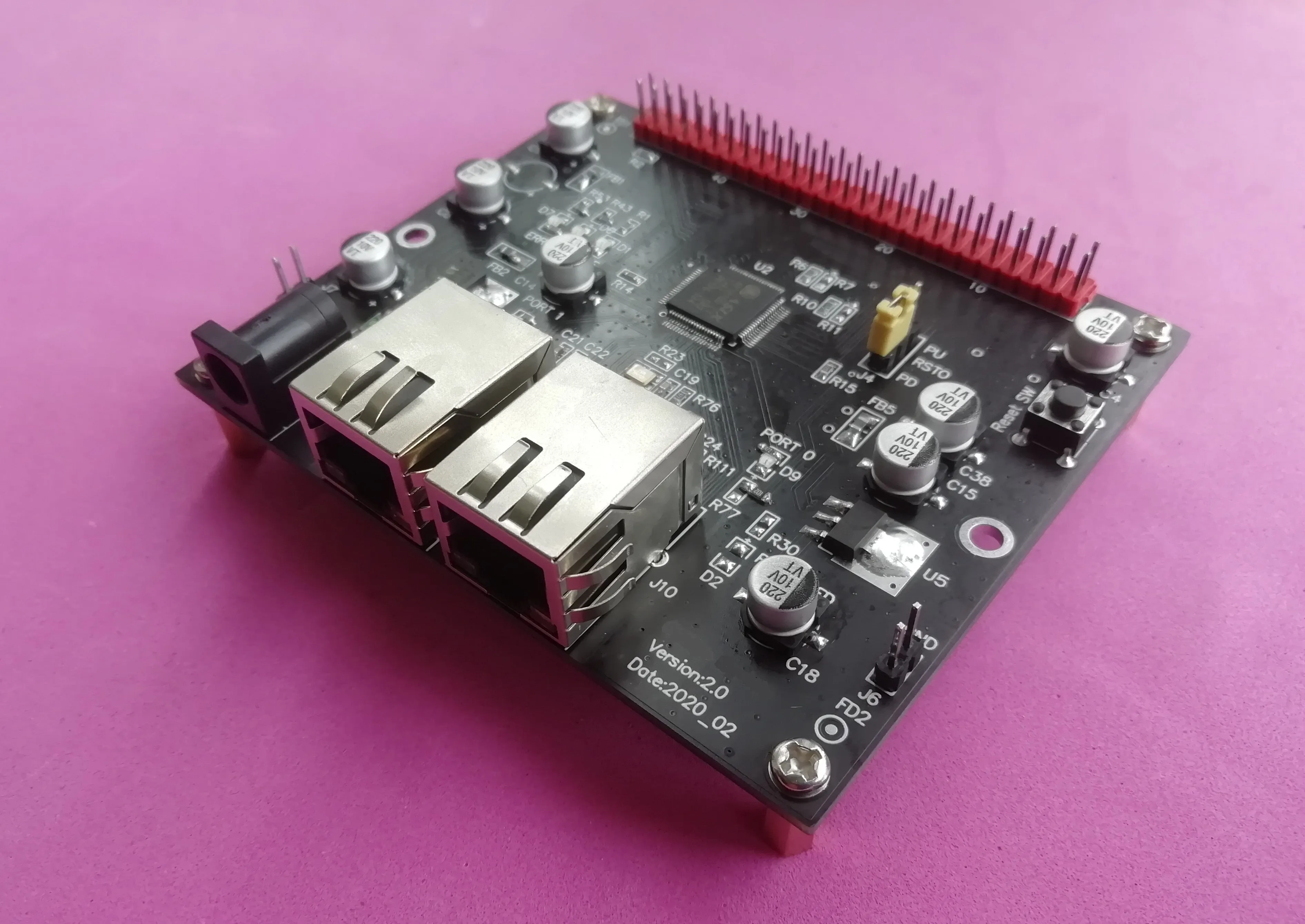Плата разработки Ethernet AX58100 плата ведомого ядра тестирования ввода-вывода ADC/плата