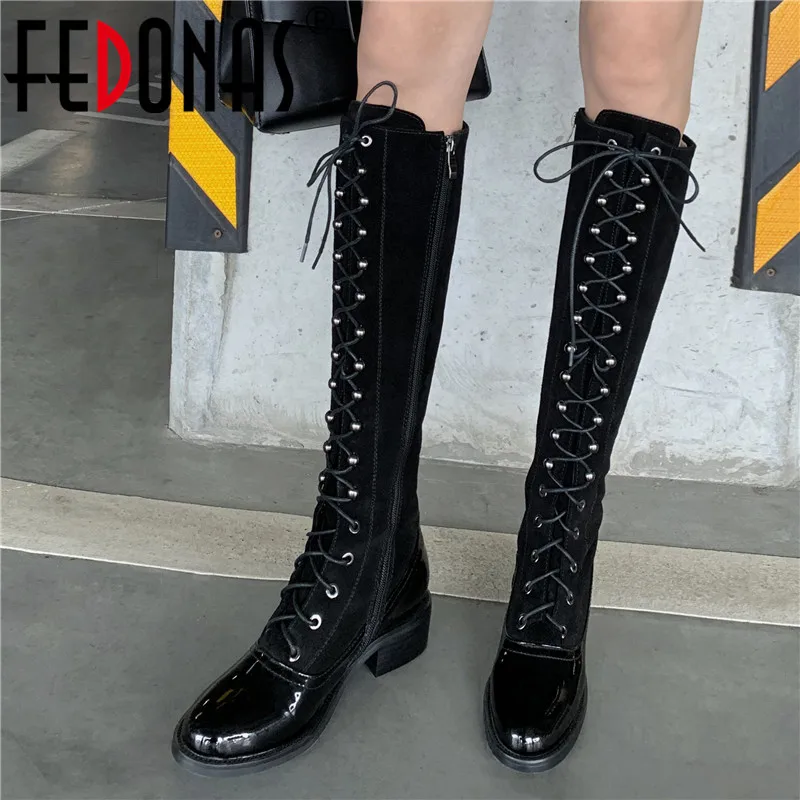 

FEDONAS New Arrival Quality Genuine Leather Long Riding Boots Night Club Shoes Woman Winter Warm Women Over The Knee High Boots