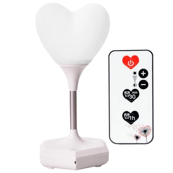 

USB LED Dimming Heart Silicone Night Light Kids Bedroom Home Modern Indoor Study Bedside Decoration Creative Gift Lamp