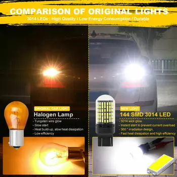 

LED Turn Bulb Signal 3014 SMD White Reverse Lamp Indicator 360 degrees