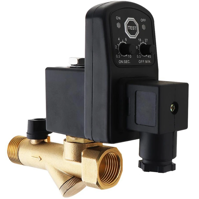 

1/4 Inch Ac220V 1.6Mpa Electronic Drain Valve Timed Air Compressor Gas Tank Automatic 2-Way Durable Drain Valve