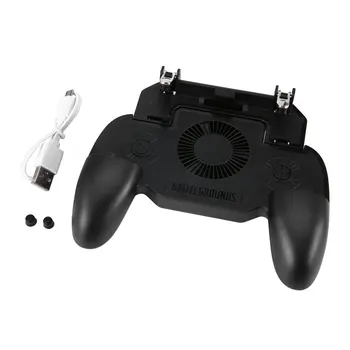 

Gamepad Mobile Trigger Controller L1R1 Shooter Joystick Game Pad Phone Holder with 2000/4000mAh Power Bank Cooler Fan
