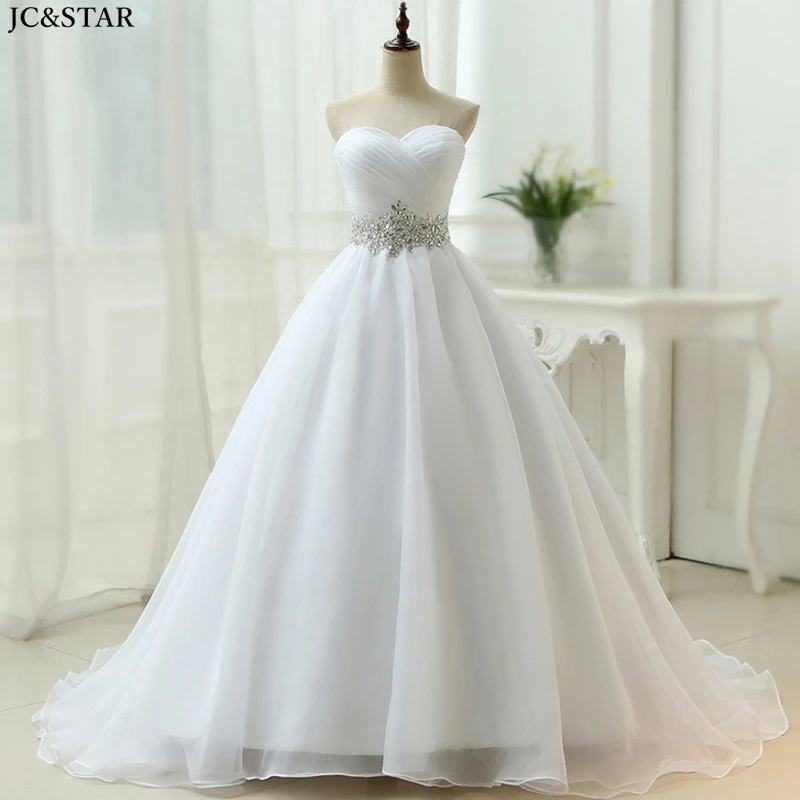 

Pregnant vestido de novia new strapless shoulders Voile crystal A Line princess wedding dress long real photo vestidos baratos