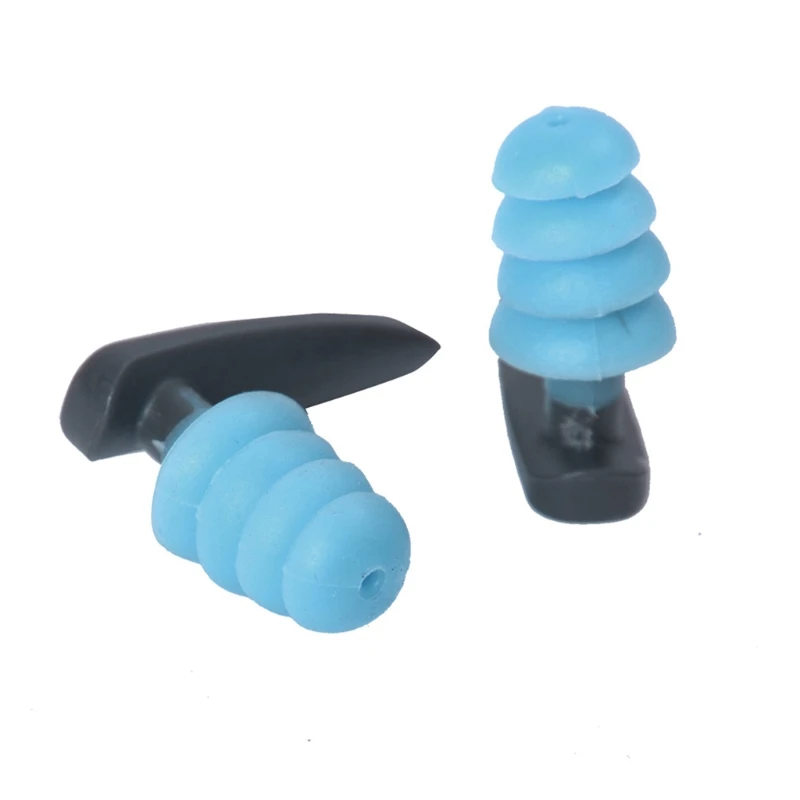 Tapones para los oídos para nadar de silicona suave, cómodos, impermeables, con cancelación de ruido, reutilizables, protección auditiva, estuche de almacenamiento, 62KF