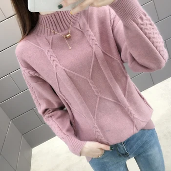 

Blusas De Inverno Feminina 9336 New Women's Autumn And Winter Big Diamond Twist Sweater Cover 46 -- 2 / F, 3 Rows, 4 Shelves