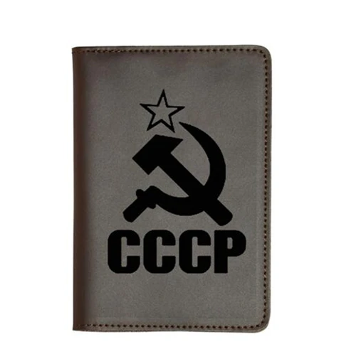passport cover 2 Российский Орел, кожаный держатель для паспорта, органайзер, дорожный кошелек, держатель для карт, двуглавый орел, русская Обложка для паспорта и кошелька - Цвет: passport cover 2