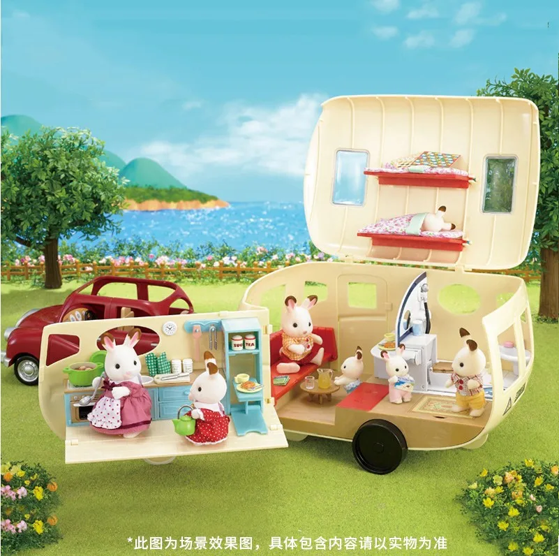 Ceny Sylvanian rodziny zabawki Sylvanian rodzin Camper dziewczyny grać domek dla lalek zabawkowy model samochodu 5045