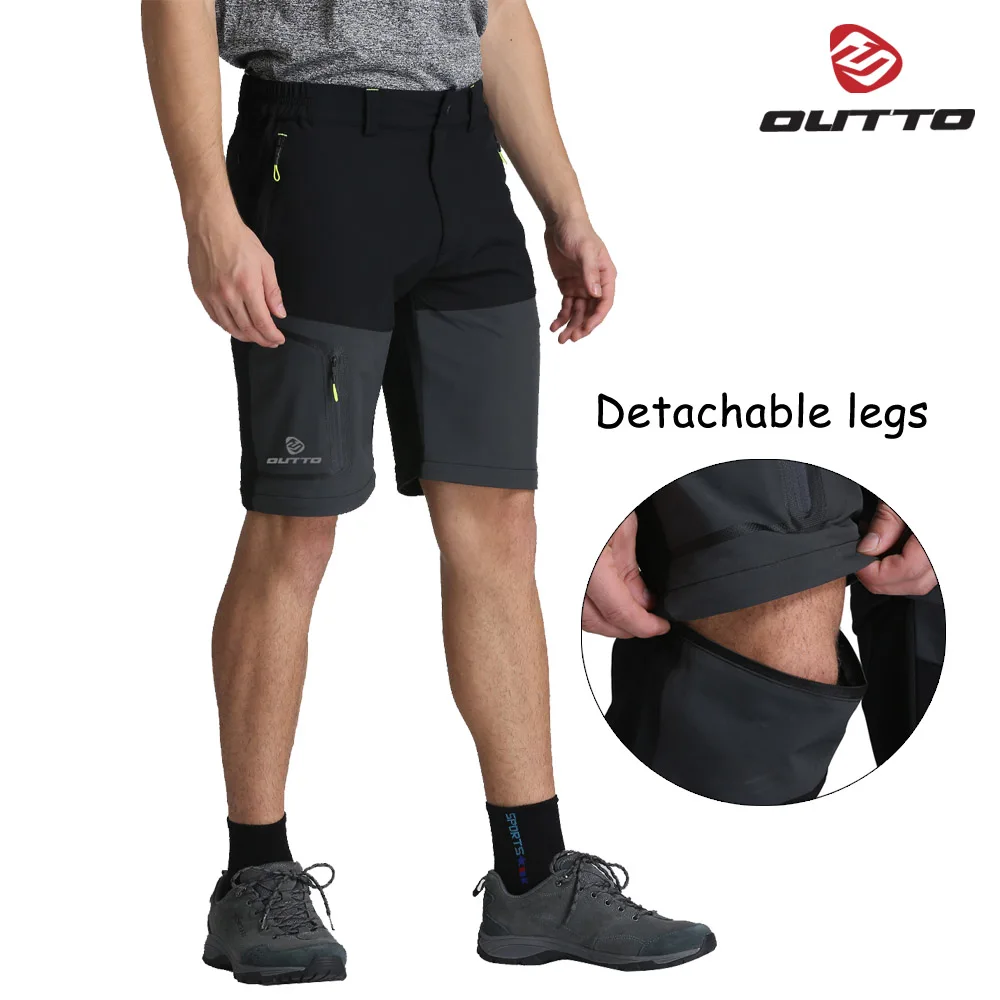 

Outto Men's Cycling Pants Breathable Loose Outdoor Sports downhill MTB Riding Road Mountain Bike Detachable Full Length Trousers